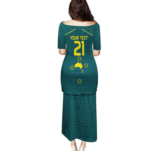 Custom Australia Rugby Family Matching Puletasi and Hawaiian Shirt Proud of Aussie Kangaroo