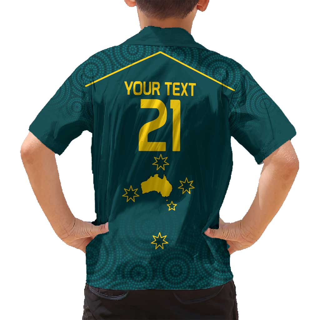 Custom Australia Rugby Family Matching Summer Maxi Dress and Hawaiian Shirt Proud of Aussie Kangaroo