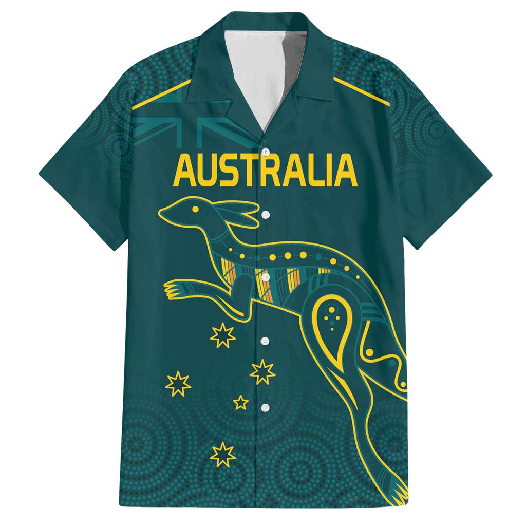 Custom Australia Rugby Family Matching Summer Maxi Dress and Hawaiian Shirt Proud of Aussie Kangaroo