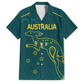 Custom Australia Rugby Family Matching Tank Maxi Dress and Hawaiian Shirt Proud of Aussie Kangaroo