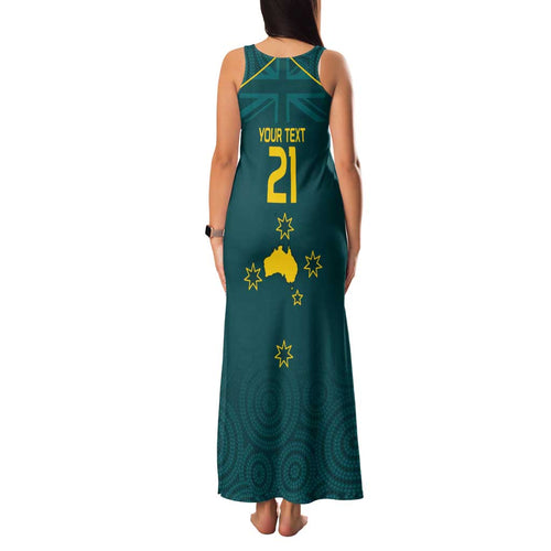 Custom Australia Rugby Family Matching Tank Maxi Dress and Hawaiian Shirt Proud of Aussie Kangaroo