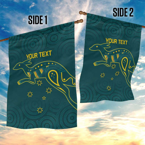 Custom Australia Rugby Garden Flag Proud of Aussie Kangaroo