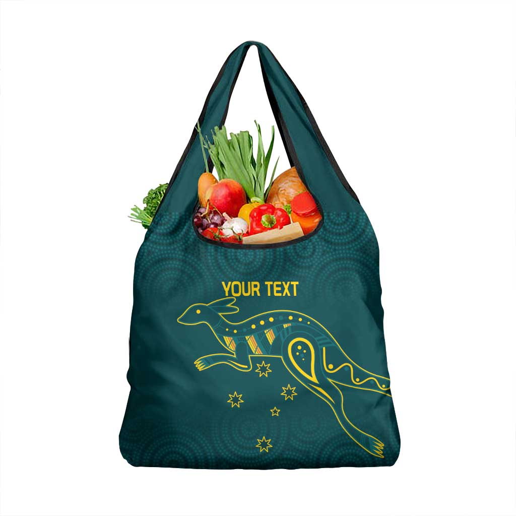 Custom Australia Rugby Grocery Bag Proud of Aussie Kangaroo