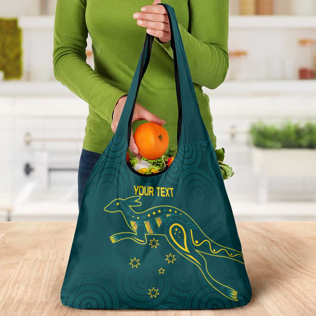 Custom Australia Rugby Grocery Bag Proud of Aussie Kangaroo
