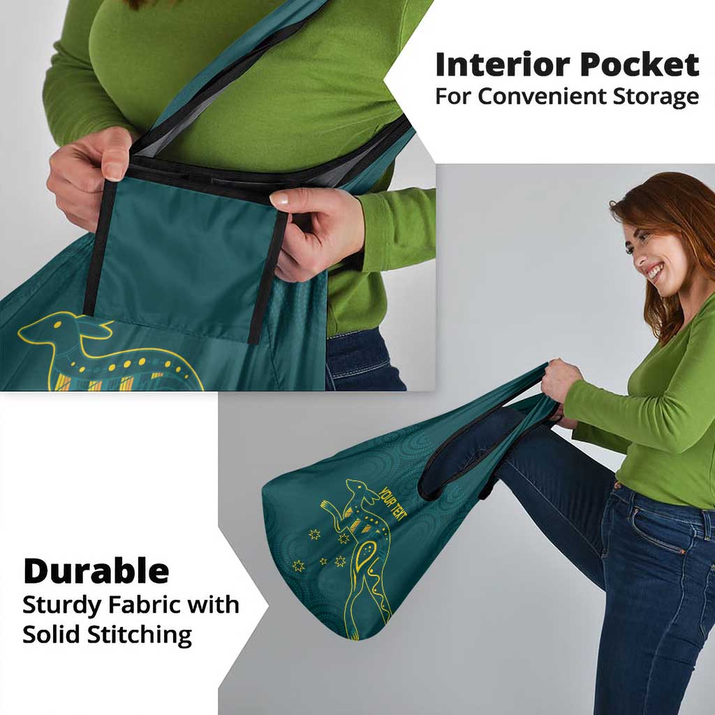 Custom Australia Rugby Grocery Bag Proud of Aussie Kangaroo