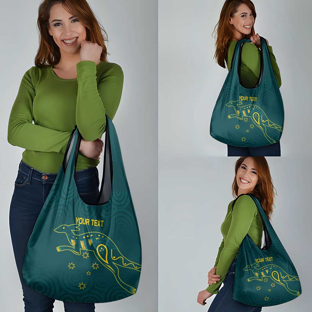 Custom Australia Rugby Grocery Bag Proud of Aussie Kangaroo