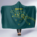 Custom Australia Rugby Hooded Blanket Proud of Aussie Kangaroo