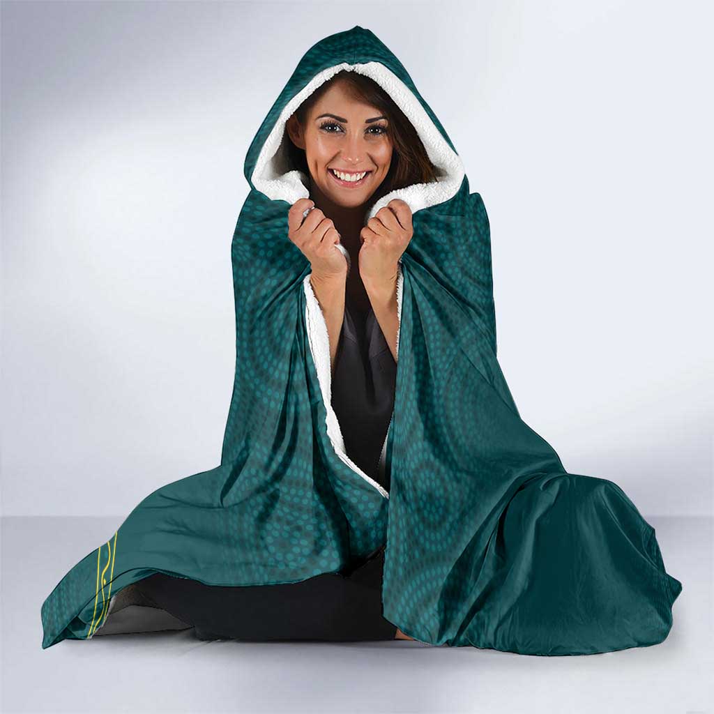 Custom Australia Rugby Hooded Blanket Proud of Aussie Kangaroo