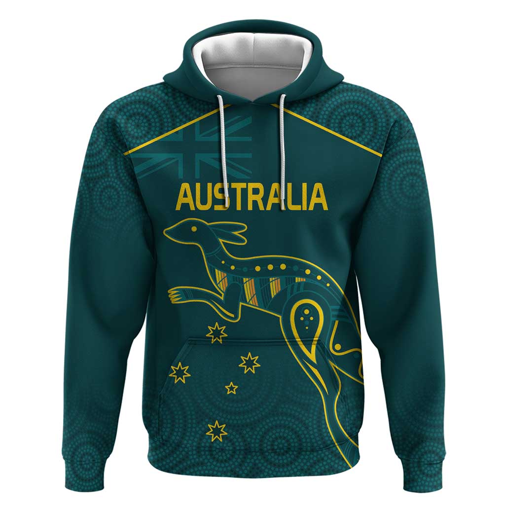 Custom Australia Rugby Hoodie Proud of Aussie Kangaroo