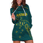 Custom Australia Rugby Hoodie Dress Proud of Aussie Kangaroo