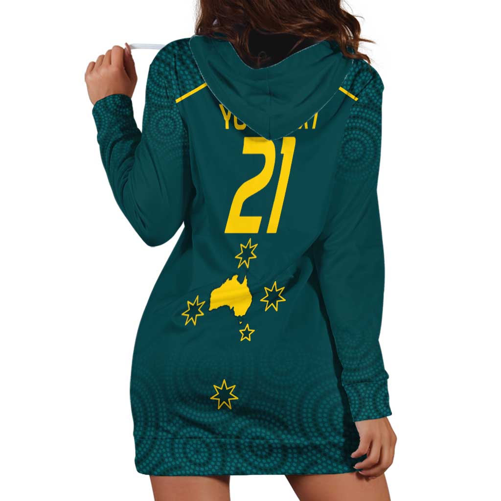 Custom Australia Rugby Hoodie Dress Proud of Aussie Kangaroo
