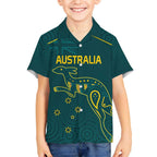 Custom Australia Rugby Kid Hawaiian Shirt Proud of Aussie Kangaroo