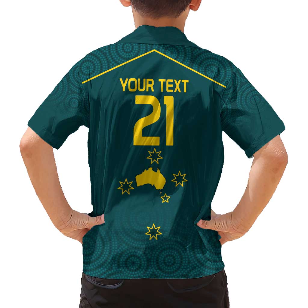 Custom Australia Rugby Kid Hawaiian Shirt Proud of Aussie Kangaroo