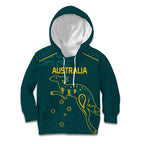 Custom Australia Rugby Kid Hoodie Proud of Aussie Kangaroo