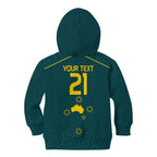 Custom Australia Rugby Kid Hoodie Proud of Aussie Kangaroo