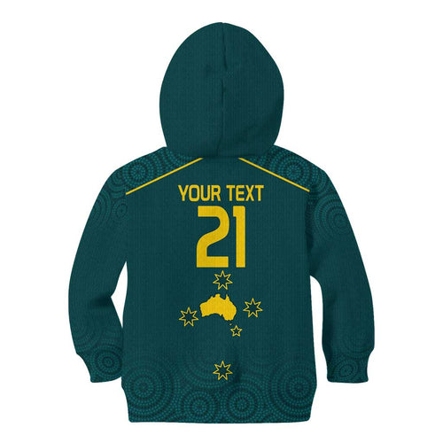 Custom Australia Rugby Kid Hoodie Proud of Aussie Kangaroo