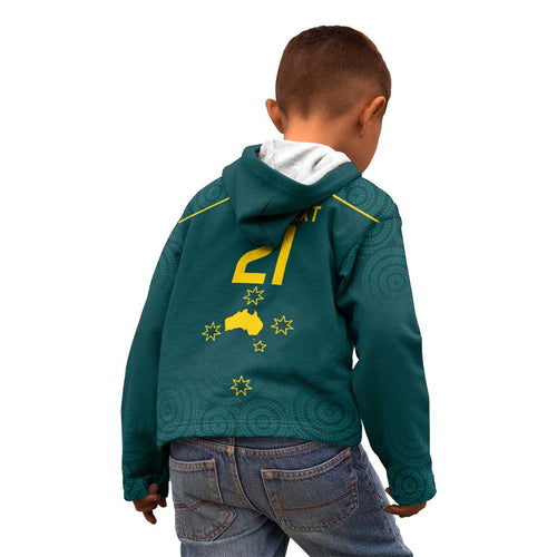 Custom Australia Rugby Kid Hoodie Proud of Aussie Kangaroo
