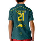 Custom Australia Rugby Kid Polo Shirt Proud of Aussie Kangaroo