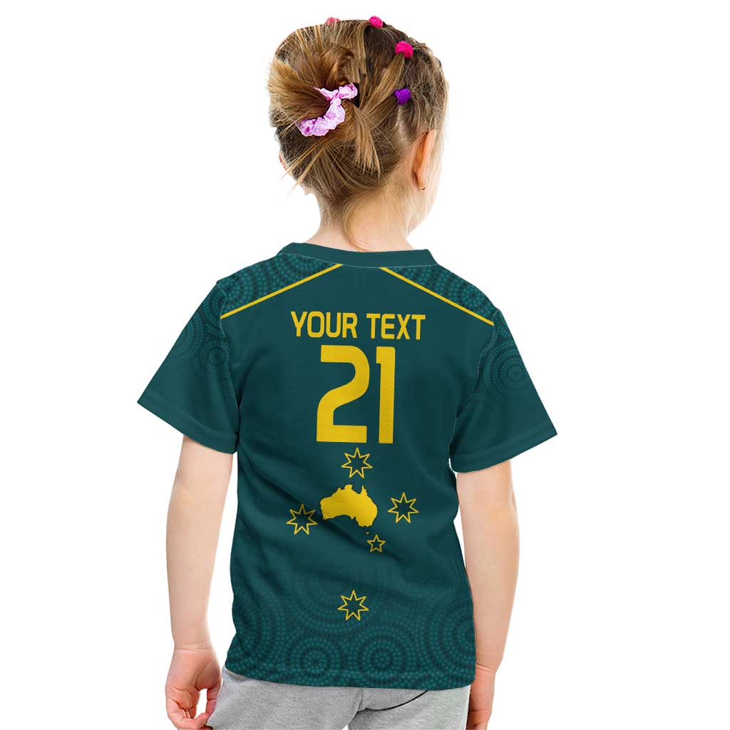 Custom Australia Rugby Kid T Shirt Proud of Aussie Kangaroo