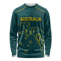 Custom Australia Rugby Long Sleeve Shirt Proud of Aussie Kangaroo
