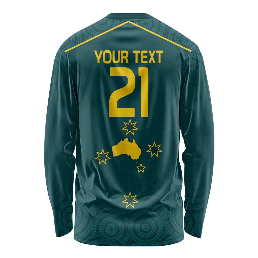 Custom Australia Rugby Long Sleeve Shirt Proud of Aussie Kangaroo