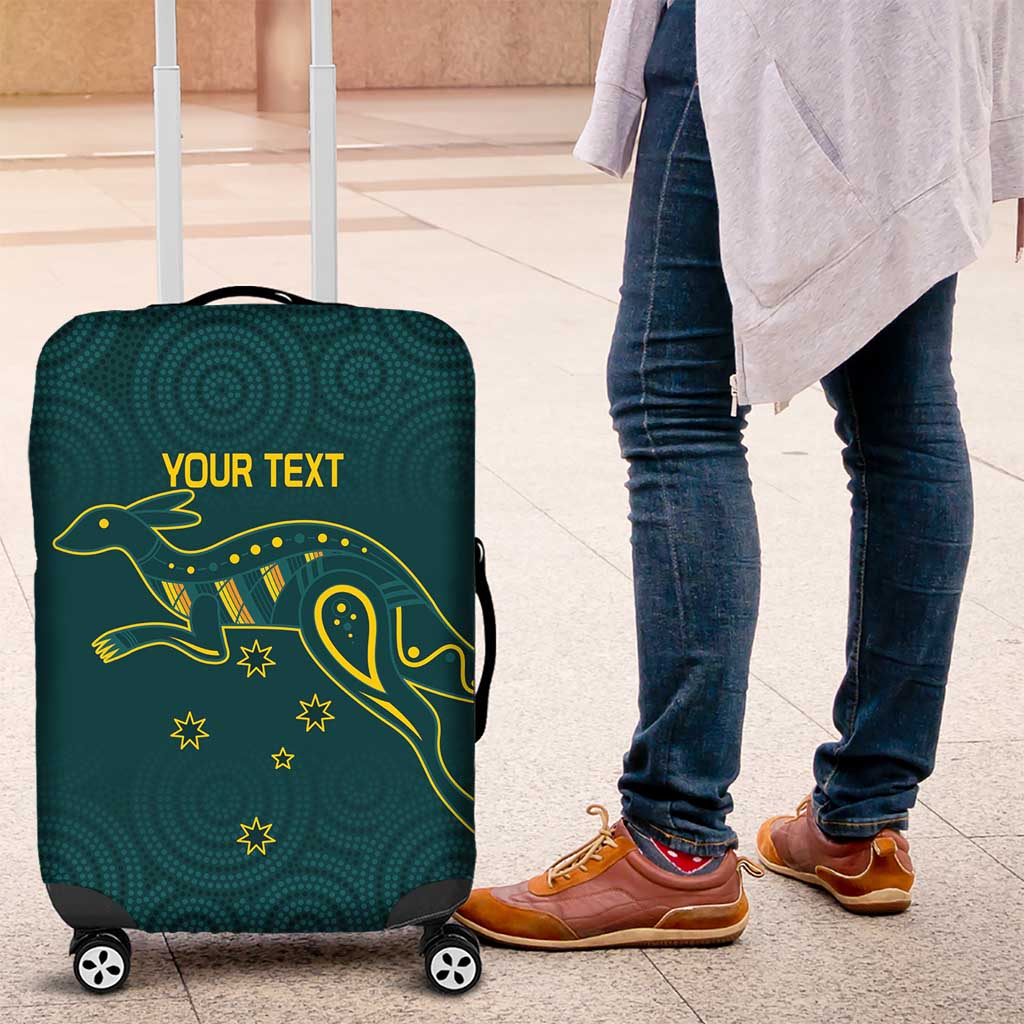 Custom Australia Rugby Luggage Cover Proud of Aussie Kangaroo