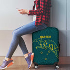 Custom Australia Rugby Luggage Cover Proud of Aussie Kangaroo