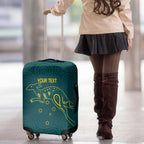 Custom Australia Rugby Luggage Cover Proud of Aussie Kangaroo