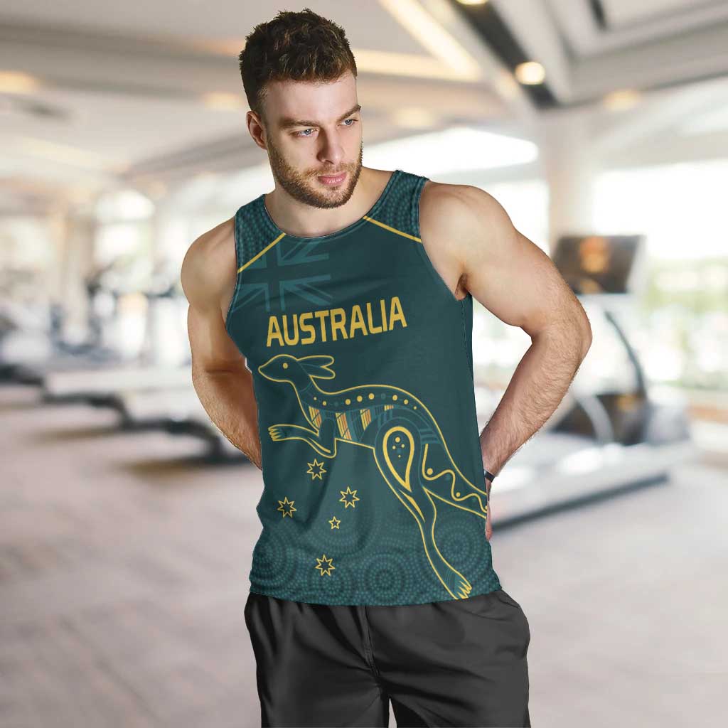Custom Australia Rugby Men Tank Top Proud of Aussie Kangaroo