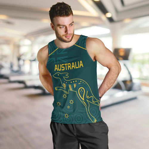 Custom Australia Rugby Men Tank Top Proud of Aussie Kangaroo
