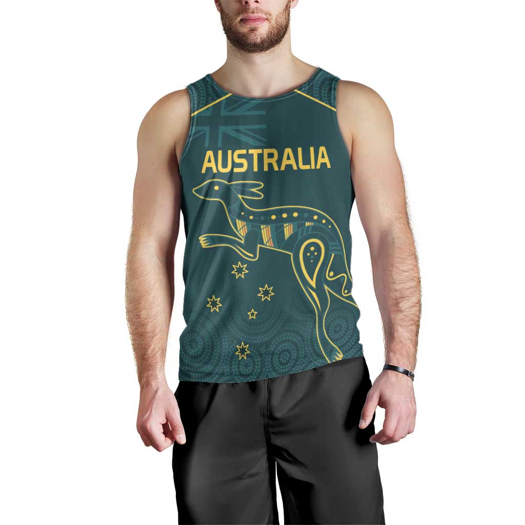 Custom Australia Rugby Men Tank Top Proud of Aussie Kangaroo