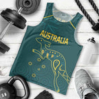 Custom Australia Rugby Men Tank Top Proud of Aussie Kangaroo