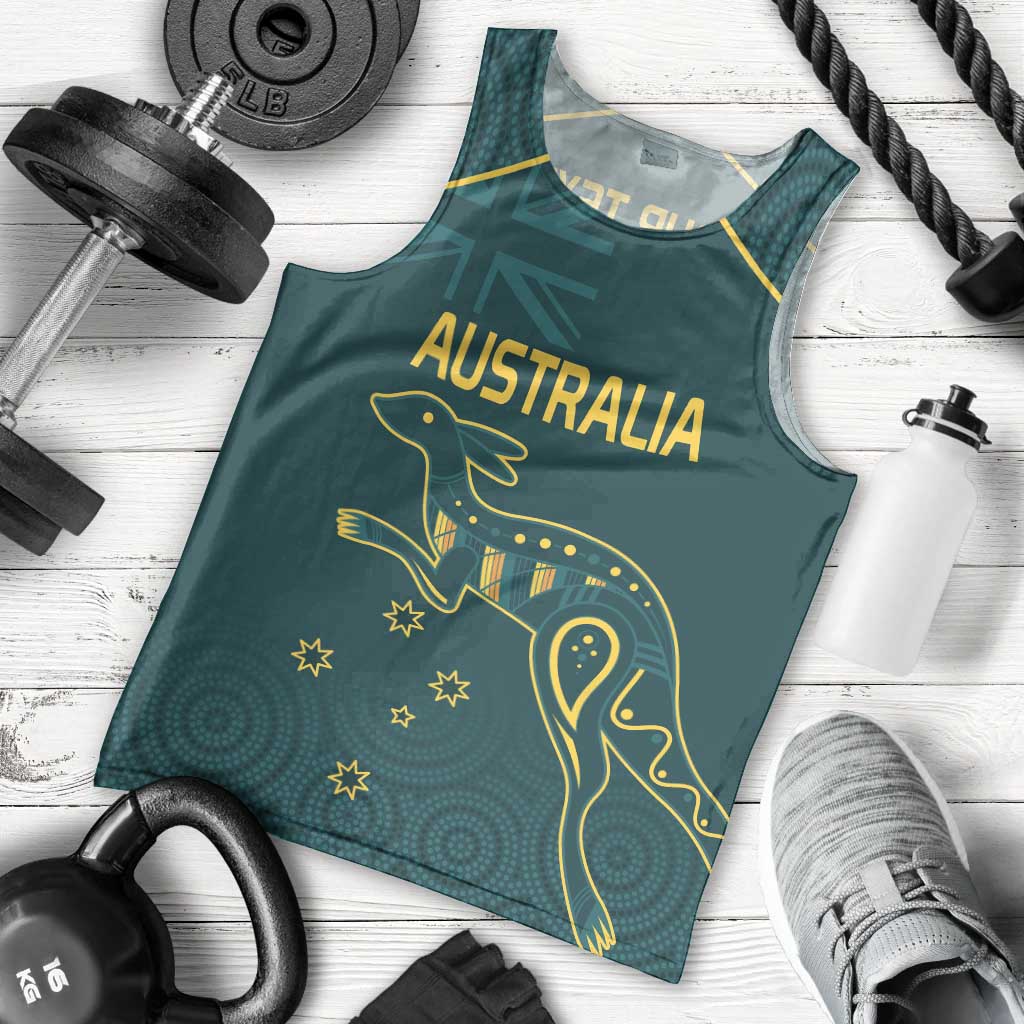 Custom Australia Rugby Men Tank Top Proud of Aussie Kangaroo