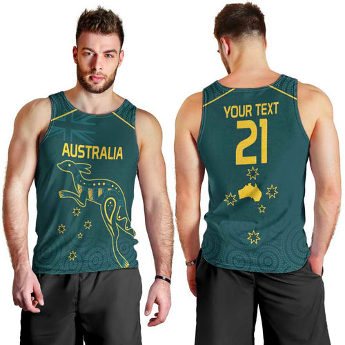 Custom Australia Rugby Men Tank Top Proud of Aussie Kangaroo