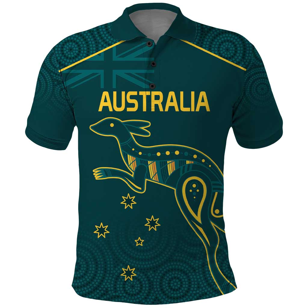 Custom Australia Rugby Polo Shirt Proud of Aussie Kangaroo