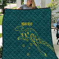 Custom Australia Rugby Quilt Proud of Aussie Kangaroo