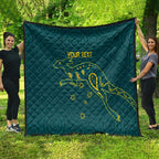 Custom Australia Rugby Quilt Proud of Aussie Kangaroo