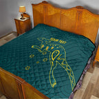 Custom Australia Rugby Quilt Proud of Aussie Kangaroo