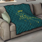 Custom Australia Rugby Quilt Proud of Aussie Kangaroo