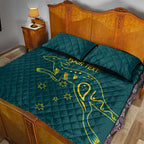 Custom Australia Rugby Quilt Bed Set Proud of Aussie Kangaroo
