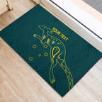 Custom Australia Rugby Rubber Doormat Proud of Aussie Kangaroo