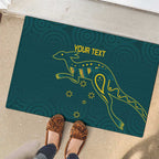 Custom Australia Rugby Rubber Doormat Proud of Aussie Kangaroo