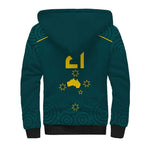 Custom Australia Rugby Sherpa Hoodie Proud of Aussie Kangaroo