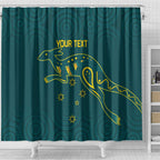 Custom Australia Rugby Shower Curtain Proud of Aussie Kangaroo