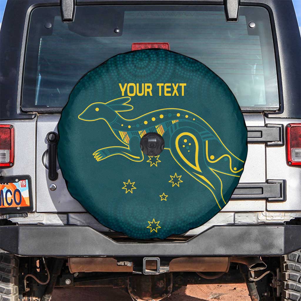 Custom Australia Rugby Spare Tire Cover Proud of Aussie Kangaroo
