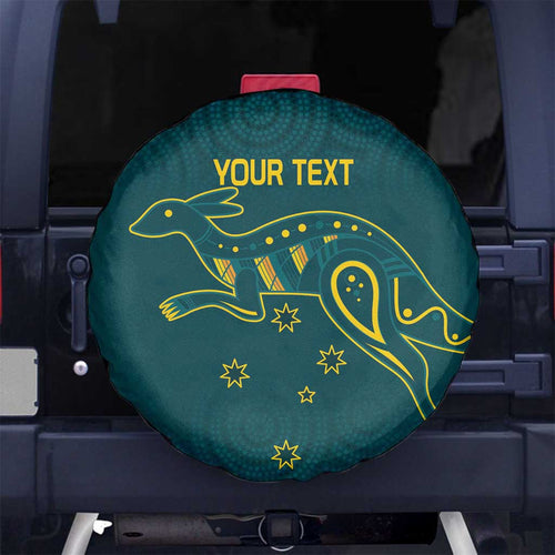 Custom Australia Rugby Spare Tire Cover Proud of Aussie Kangaroo