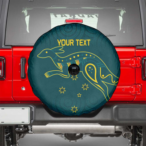 Custom Australia Rugby Spare Tire Cover Proud of Aussie Kangaroo