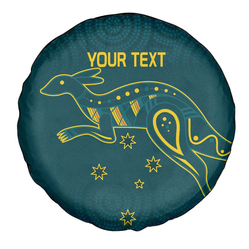 Custom Australia Rugby Spare Tire Cover Proud of Aussie Kangaroo