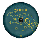 Custom Australia Rugby Spare Tire Cover Proud of Aussie Kangaroo