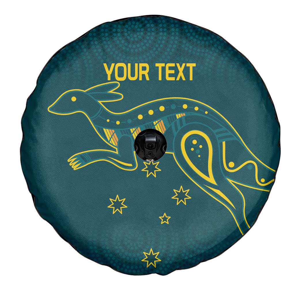 Custom Australia Rugby Spare Tire Cover Proud of Aussie Kangaroo